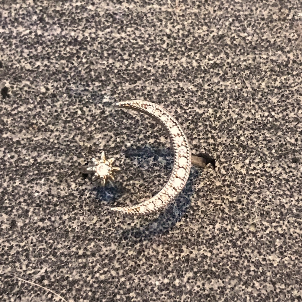 Gold plated Moon and Star ring